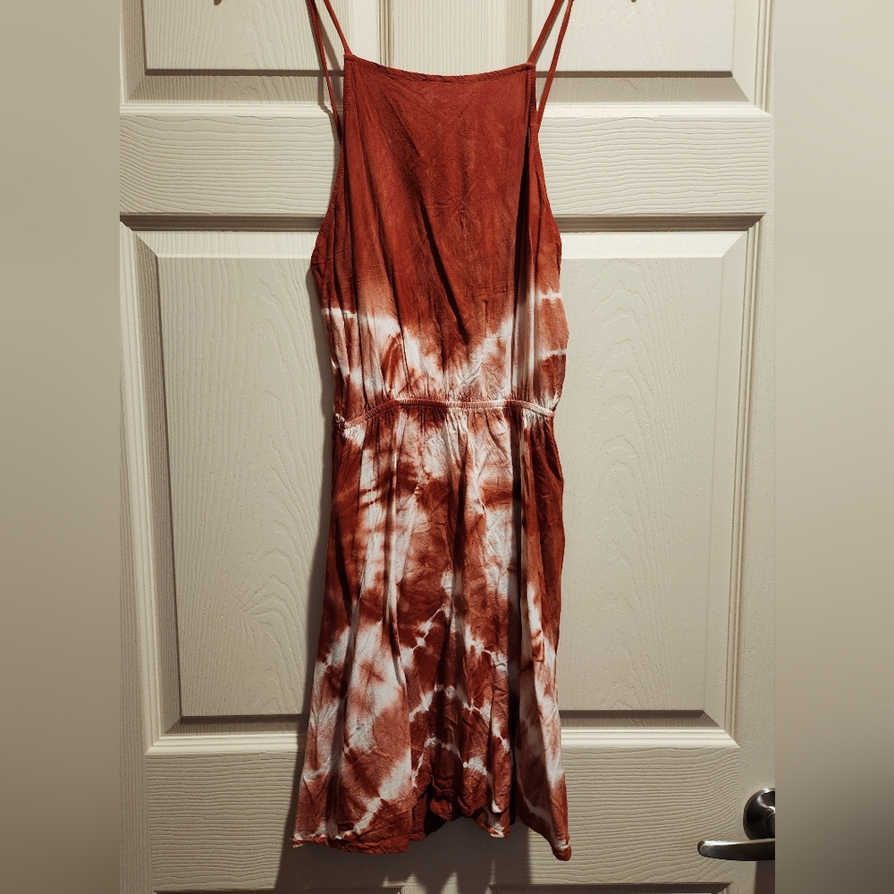 Red Tie-Dye Dress, Charlotte Russe, Large